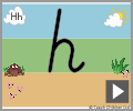 Letter h cursive beginners