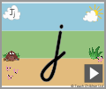 Letter j cursive beginners