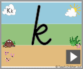 Letter k cursive beginners