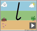 Letter l cursive beginners