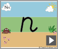 Letter n cursive beginners