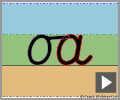 Cursive letter join oa