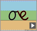 Cursive letter join oe