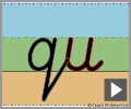 Cursive letter join qu