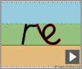 Cursive letter join re