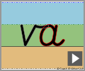 Cursive letter join va