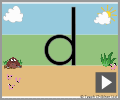 Letter d print beginners