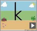 Letter k print beginners