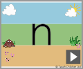 Letter n print beginners