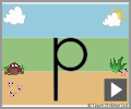 Letter p print beginners