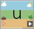 Letter u print beginners