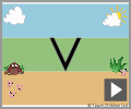 Letter v print beginners