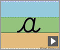 Letter a continuous cursive refiners