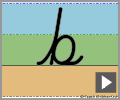 Letter b continuous cursive refiners