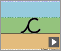 Letter c continuous cursive refiners