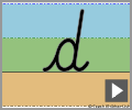 Letter d continuous cursive refiners