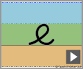 Letter e continuous cursive refiners