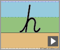 Letter h continuous cursive refiners