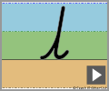 Letter l continuous cursive refiners