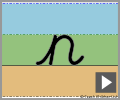 Letter n continuous cursive refiners