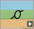 Letter o continuous cursive refiners
