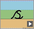 Letter s continuous cursive refiners