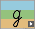 Letter g cursive refiners