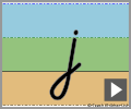 Letter j cursive refiners