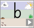 Letter b print beginners