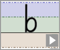 Letter b print refiners