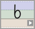 Letter b print refiners