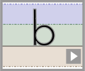 Letter b print refiners
