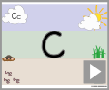 Letter c print beginners