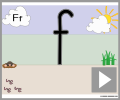 Letter f print beginners