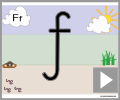Letter f print beginners