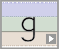 Letter g print refiners