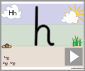 Letter h print beginners