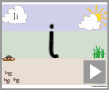 Letter i print beginners