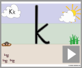 Letter k print beginners