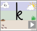 Letter k print beginners