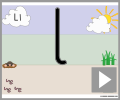 Letter l print beginners