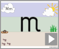 Letter m print beginners