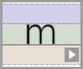 Letter m print refiners