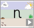 Letter n print beginners