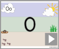 Letter o print beginners