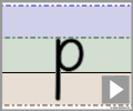 Letter p print refiners