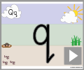 Letter q print beginners