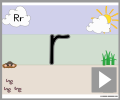 Letter r print beginners