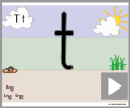 Letter t print beginners