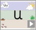 Letter u print beginners